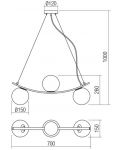 Pendul Smarter - Volley 01-2718, IP20, 240V, E14, 3x28W, mat negru - 2t