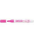 Marker permanent Ico Deco - varf rotund, roz - 1t