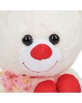 Ursuleț Tea Toys - cu inima, alb, 47 cm - 4t
