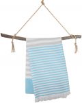 Prosop de plajă în cutie Hello Towels - Bali, 100 x 180 cm, 100% bumbac, turcoaz-albastru - 3t