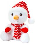 Jucărie de plus Keel Toys Keeleco - Om de zăpadă cu pălărie și fular, 20 cm - 1t