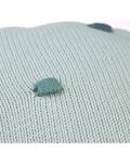 Pernă tricotată Lassig - Dots, 25 x 25 cm, mentă - 3t