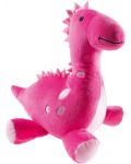 Jucarie de plus Heunec - Dinozaur, roz, 25 cm - 1t
