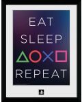 Afiș înrămat GB eye Games: PlayStation - Eat, Sleep, Repeat - 1t