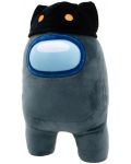 YuMe Games: Among Us - Coleg de echipaj negru cu pălărie cu cap de pisică, 30 cm - 2t