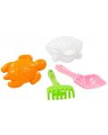 Set de plajă  Polesie Toys - broască țestoasă, 4 piese  - 2t