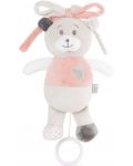 Jucărie muzicală de pluș Tedsy - Ursuleț roz, 21 cm - 1t