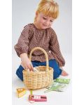 Jucării Tender Leaf Toys Coș de cumpărături tricotat - cu produse și flori - 5t