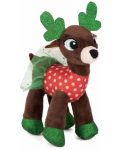 Jucărie de pluș Amek Toys - Ren cu rochie verde de Crăciun, 30 cm - 1t