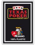 Carti de poker din plastic Texas Poker - spate negru - 1t