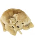 Jucărie de pluș Rappa Eco Friends - Câine labrador cu bebeluș, culcat, 27 cm - 2t