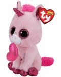 Jucarie de plus TY Toys Beanie Boos - Unicorn indragostit Darling, 15 cm - 2t