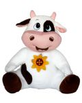 Jucărie de pluș Amek Toys - Vacă cu floare, 48 cm - 1t