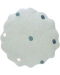 Pernă tricotată Lassig - Dots, 25 x 25 cm, mentă - 1t