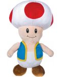 Figurină de pluș Nintendo Games: Super Mario Bros. - Toad, 25 cm - 1t