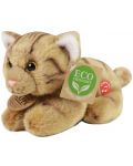 Jucărie de pluș Rappa Eco friends - Pisicuță maro, cu sunet, 15 cm - 1t