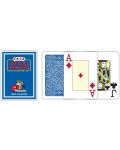 Carti de poker din plastic Texas Poker - Spate albastru - 2t
