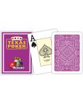 Carti de poker din plastic Texas Poker - spate mov - 2t