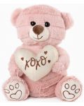 Jucărie de pluș Amek Toys - Urs cu inimă HO-HO, 23 cm - 1t