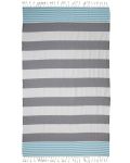 Prosop de plajă în cutie Hello Towels - New Collection, 100 x 180 cm, 100% bumbac, albastru-gri - 2t