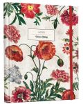 Planificator Victoria's Journals Florals - Maci, spirală ascunsă, copertă rigidă, cu linii - 1t
