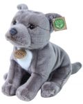 Jucărie de pluș Rappa Eco Friends - Staffordshire Bull Terrier, gri, așezat, 30 cm - 2t