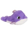 Jucărie de pluș Amek Toys - Delfin, violet, 22 cm - 1t
