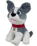 Jucărie de pluș Amek Toys - Câine cu lesă, gri și alb, 18 cm - 1t