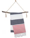 Prosop de plajă în cutie Hello Towels - New Collection, 100 x 180 cm, 100% bumbac, albastru-roșu - 3t