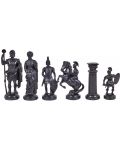 Piese de șah din plastic Sunrise - Roman, auriu/negru - 4t