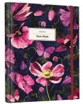 Planificator Victoria's Journals Florals - Flori, spirală ascunsă, copertă rigidă, cu linii - 1t