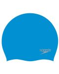 Șapcă de înot Speedo - Șapcă simplă din silicon turnat, albastru - 1t