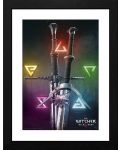 Poster cu rama ABYstyle Games: The Witcher - Signs & Swords - 1t
