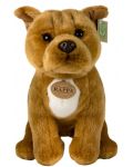 Jucărie de pluș Rappa Eco Friends - Câine Staffordshire Bull Terrier maro, 30 cm - 1t