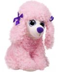 Jucărie de pluș Amek Toys - Poodle cu ochi mari, roz, 26 cm - 1t