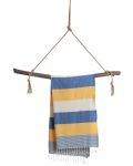 Prosop de plajă în cutie Hello Towels - Palermo, 100 x 180 cm, 100% bumbac, galben-albastru - 3t