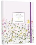 Planificator Victoria's Journals Florals - Liliachiu deschis, spirală ascunsă, copertă rigidă, cu linii - 1t