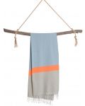 Prosop de plajă în cutie Hello Towels - Neon, 100 x 180 cm, 100% bumbac, albastru-gri - 3t
