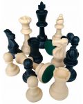 Piese de șah din fetru plastic Manopoulos, 95 mm - 1t