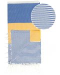 Prosop de plajă în cutie Hello Towels - Palermo, 100 x 180 cm, 100% bumbac, galben-albastru - 2t