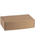 Cutie de cadou Giftpack - 33 x 18.5 x 9.5 cm, kraft și gri - 1t