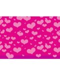 Hartie de impachetat cadouri Susy Card - Inimi roz, 70 x 200 cm - 1t