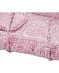 Covoraș de dormit BabyJem cu plasă de țânțari - Pătrate, roz - 2t