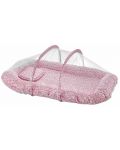 Covoraș de dormit BabyJem cu plasă de țânțari - Pătrate, roz - 1t