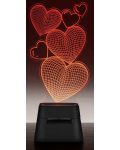 Difuzor portabil Cellularline - LED Lights Hearts, negru - 2t