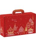Cutie de cadou Giftpack - Bonnes Fêtes, Auriu cu rosu, 33 x 18.5 x 9.5 cm - 1t