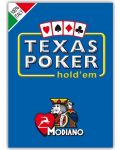 Carti de poker Texas Hold'em Poker Modiano - spate albastru - 1t
