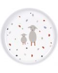 Farfurie de porțelan Lassig - Tiny Farmer Sheep, roșu - 2t