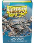 Manșoane duble Dragon Shield - Laguna mată mică (60 buc.) - 1t