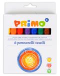 Markere textile Primo - 8 culori - 1t